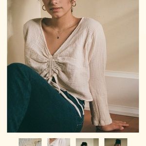 Daphne blouse from bees and bones in white m/l